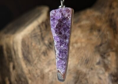 pendentif mauve irisé